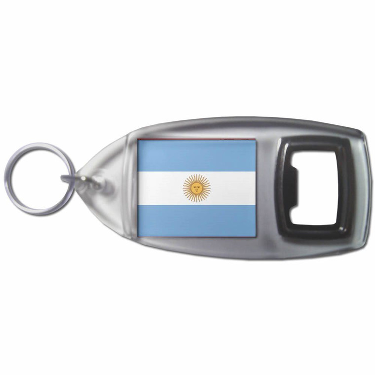 Argentina Flag - Plastic Key Ring Bottle Opener