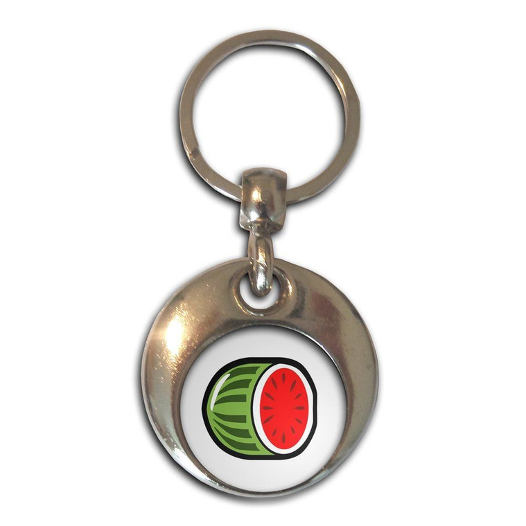 Fruit Machine Melon - Round Metal Key Ring