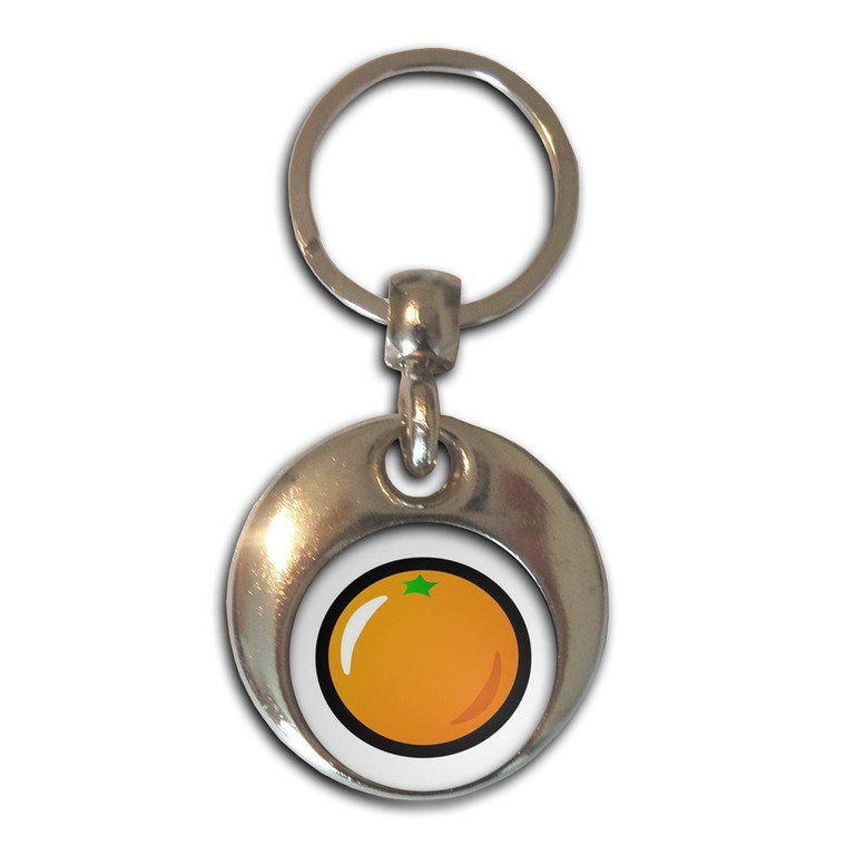 Fruit Machine Orange - Round Metal Key Ring