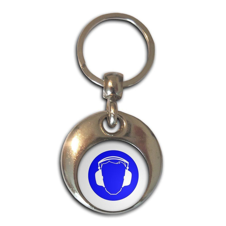 Ear Protection - Round Metal Key Ring