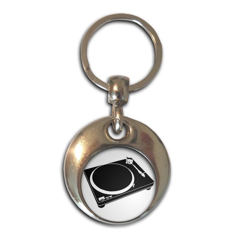 DJ Decks - Round Metal Key Ring