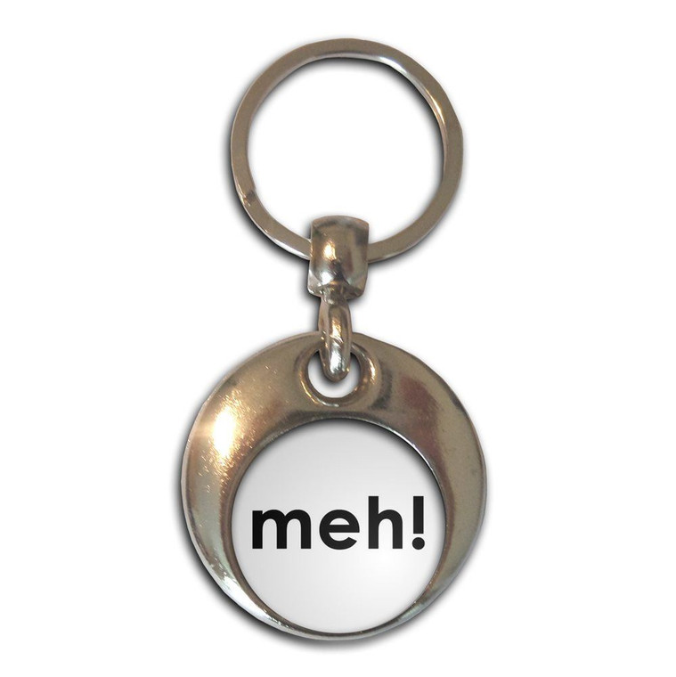 Meh - Round Metal Key Ring