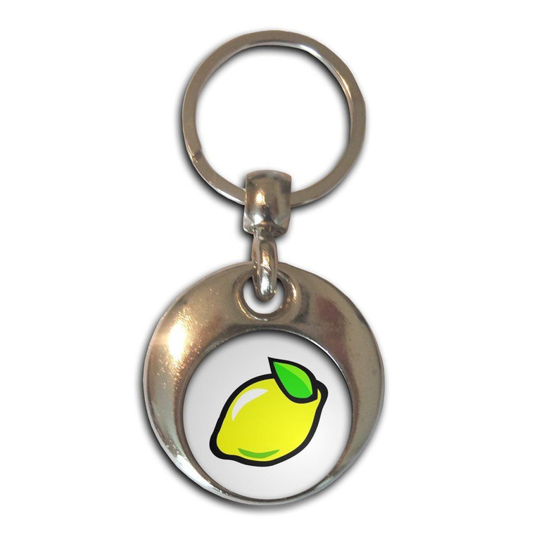 Fruit Machine Lemon - Round Metal Key Ring