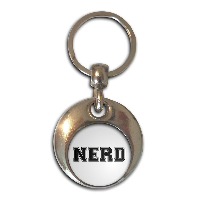 Varsity Nerd - Round Metal Key Ring