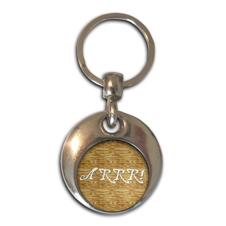 Arrr - Round Metal Key Ring