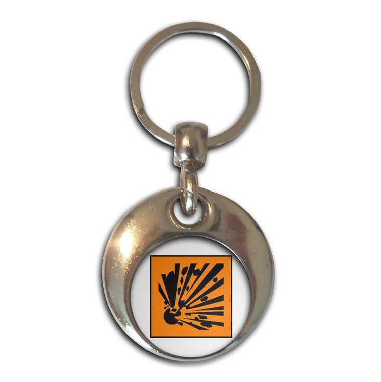 Explosives - Round Metal Key Ring