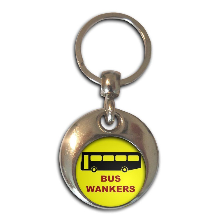 Bus Wankers - Round Metal Key Ring