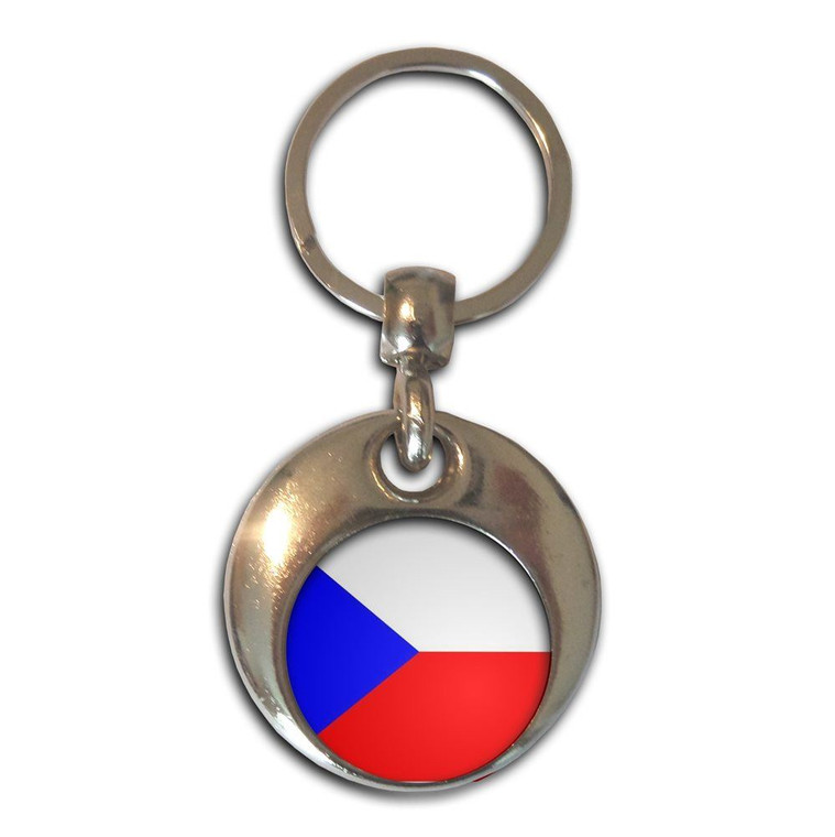 Czech Republic Flag - Round Metal Key Ring