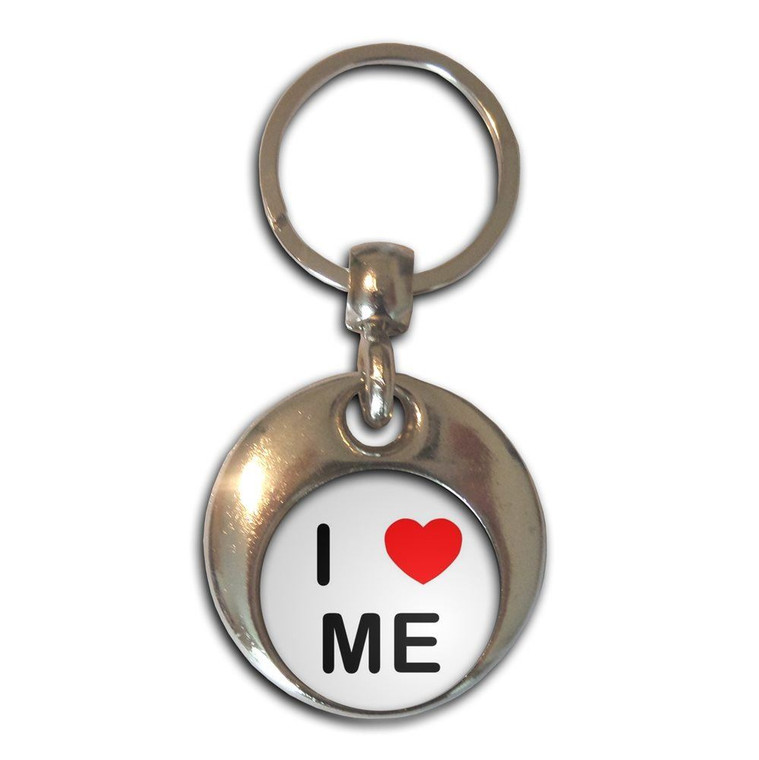 I Love Me - Round Metal Key Ring