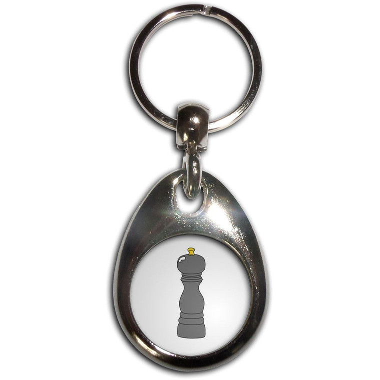 Pepper Grinder - Tear Drop Metal Key Ring