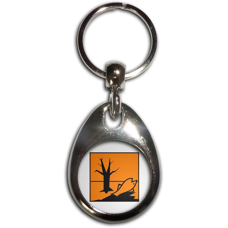 Enviromental Hazard - Tear Drop Metal Key Ring