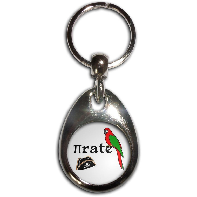 Pi Rate - Tear Drop Metal Key Ring