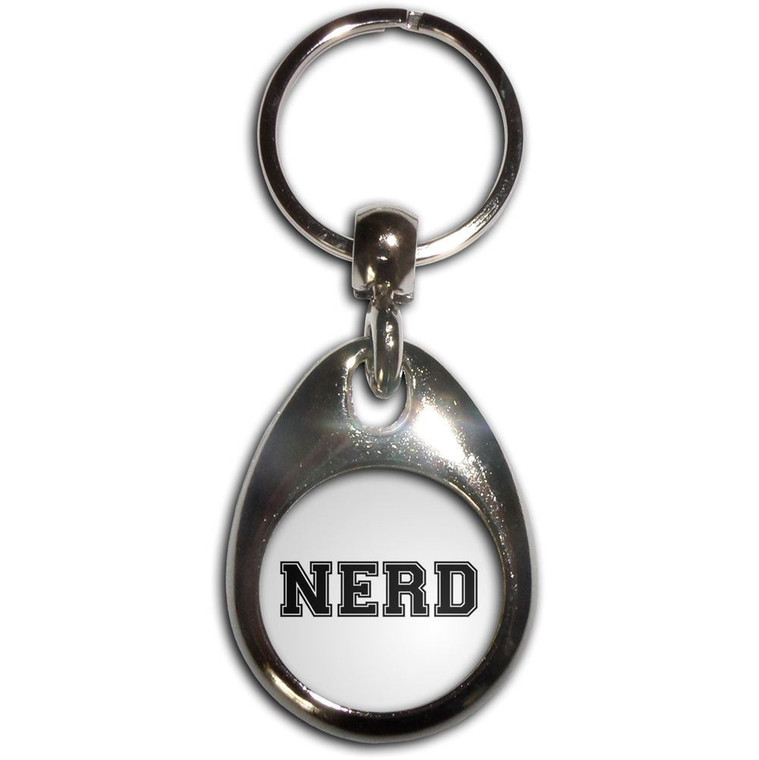 Varsity Nerd - Tear Drop Metal Key Ring