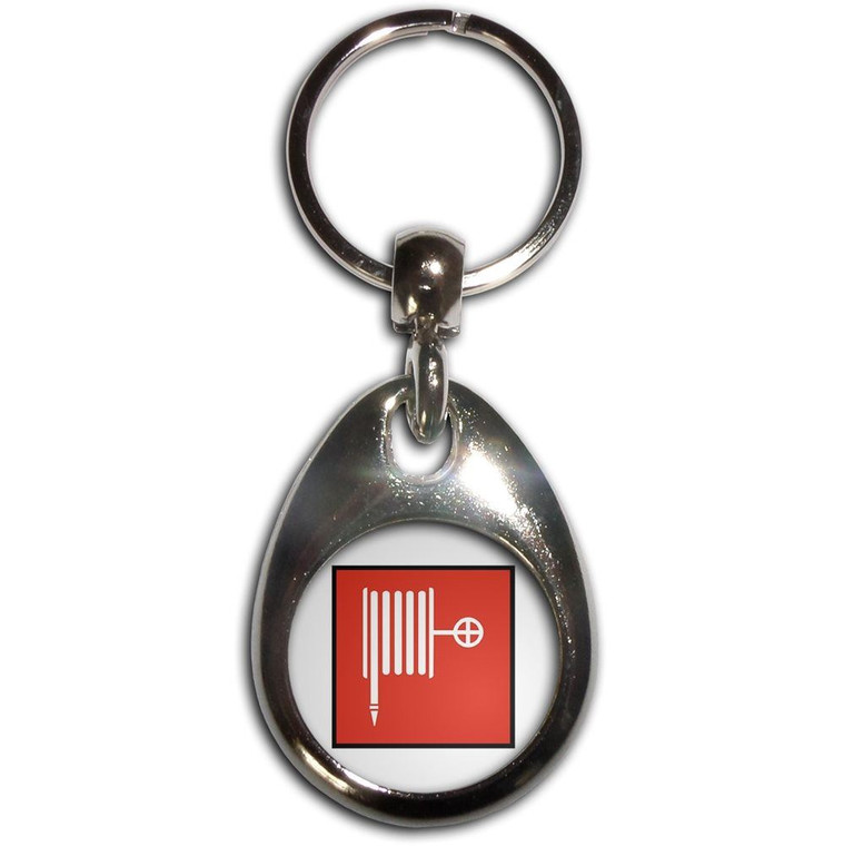 Fire Hose - Tear Drop Metal Key Ring