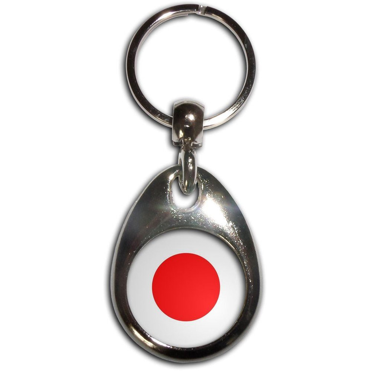Japan Flag - Tear Drop Metal Key Ring