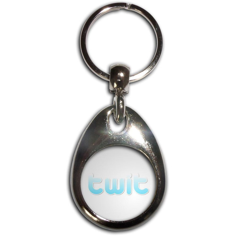 Twit - Tear Drop Metal Key Ring