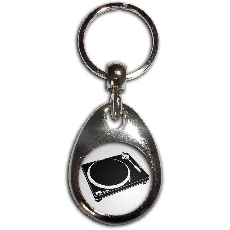 DJ Decks - Tear Drop Metal Key Ring