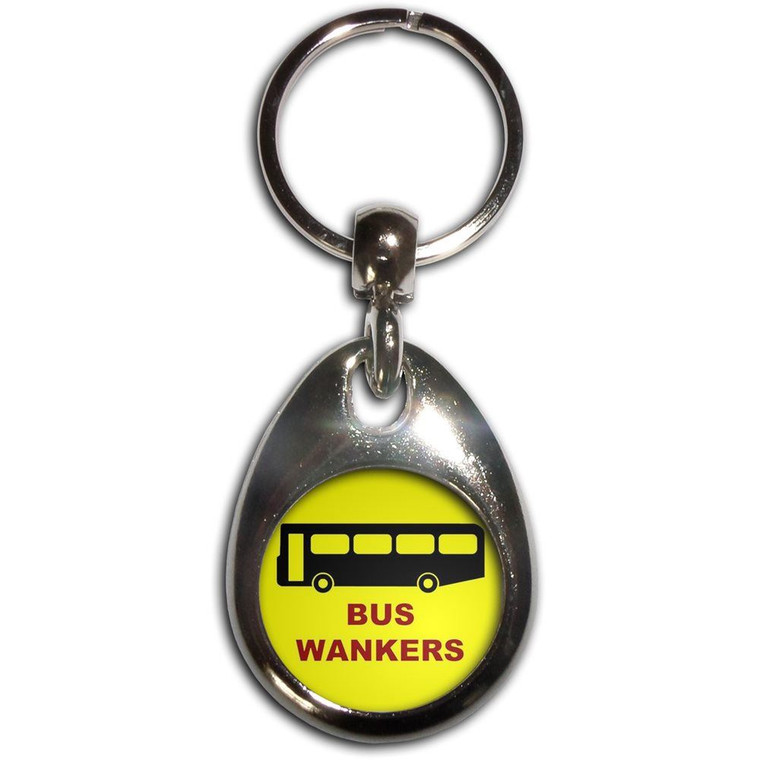 Bus Wankers - Tear Drop Metal Key Ring