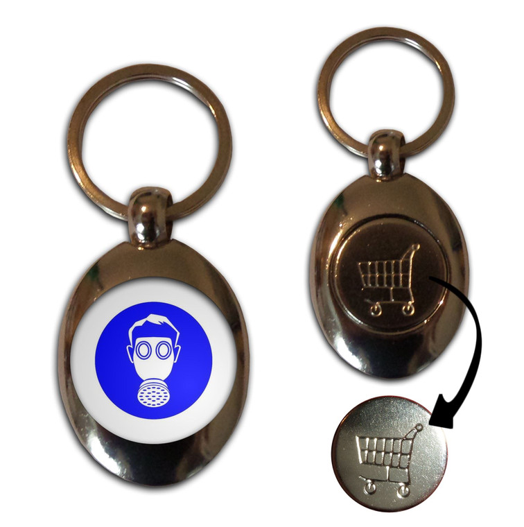 Respiritory - Silver £1/€1 Shopping Key Ring