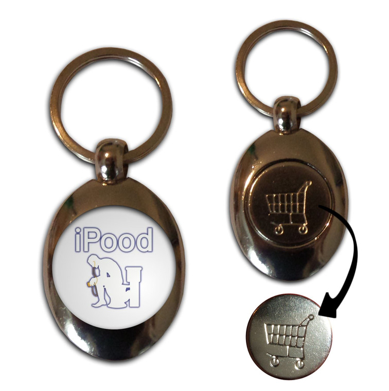 Ipood - Silver £1/€1 Shopping Key Ring