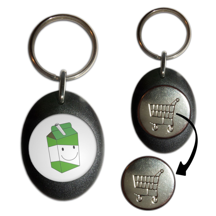 Apple Juice Carton - Shopping Trolley Key Ring