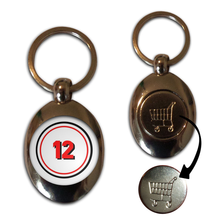 12 Certificate - Silver £1/€1 Shopping Key Ring