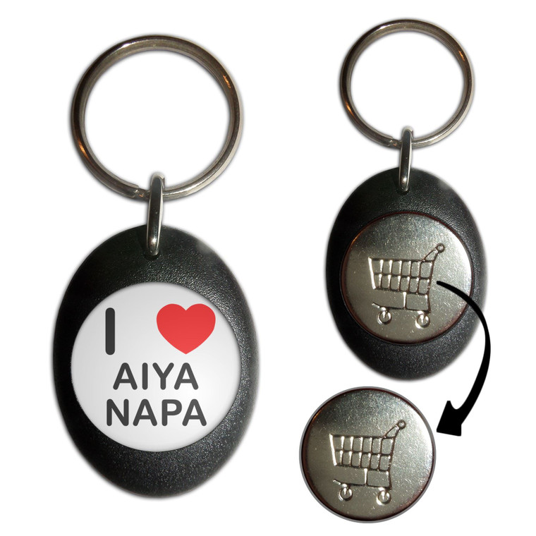 I Love Aiya Napa - Shopping Trolley Key Ring