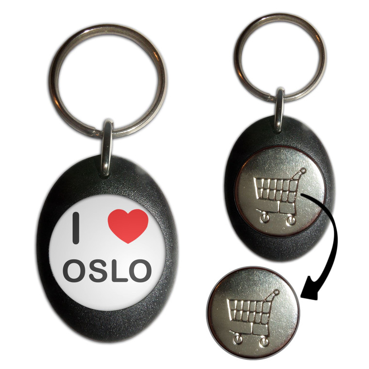 I Love Oslo - Shopping Trolley Key Ring