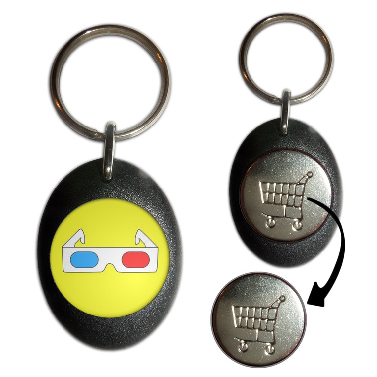 3D Glasses - Shopping Trolley Key Ring