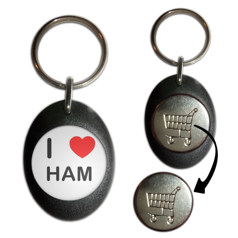 I Love Ham - Shopping Trolley Key Ring