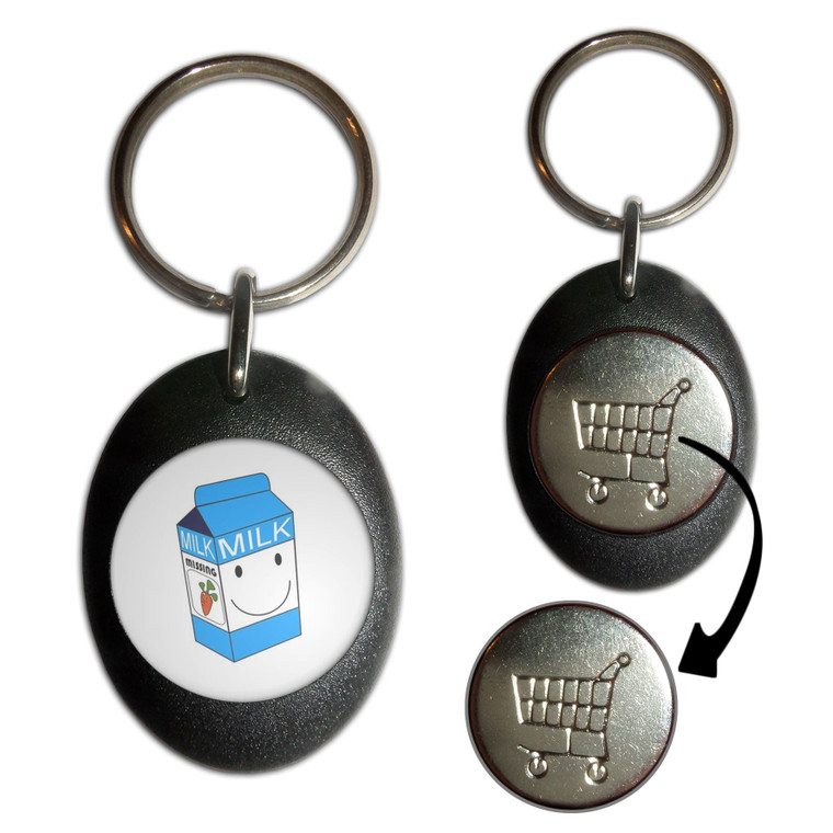 Milk Carton - Shopping Trolley Key Ring