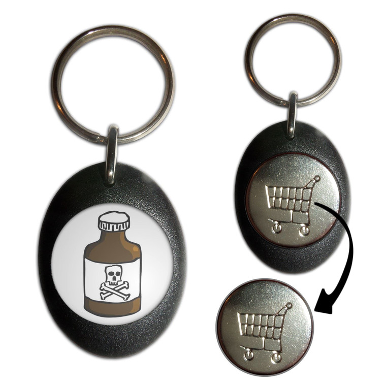 Poison Bottle - Shopping Trolley Key Ring
