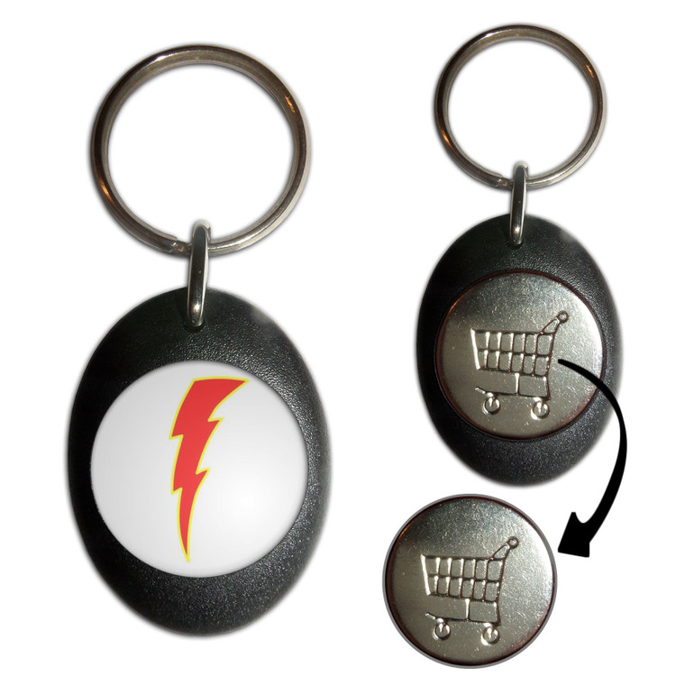 Lightning Bolt Red - Shopping Trolley Key Ring