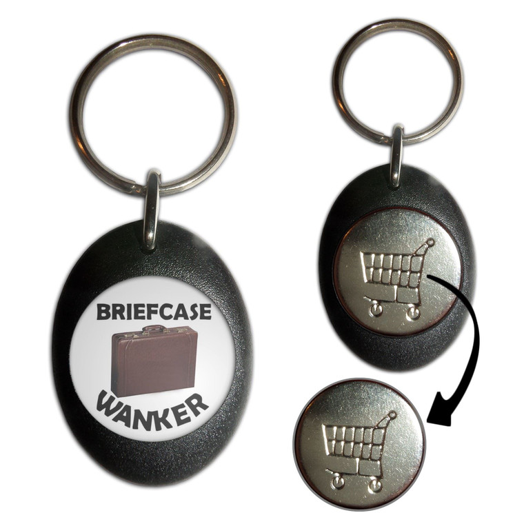 Briefcase Wanker - Shopping Trolley Key Ring