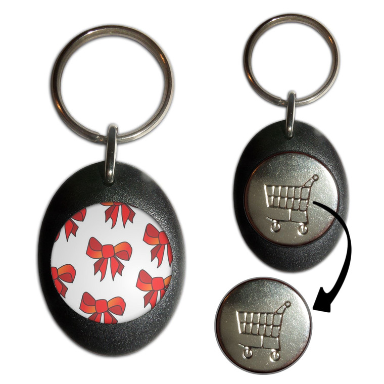 Bow Pattern - Shopping Trolley Key Ring