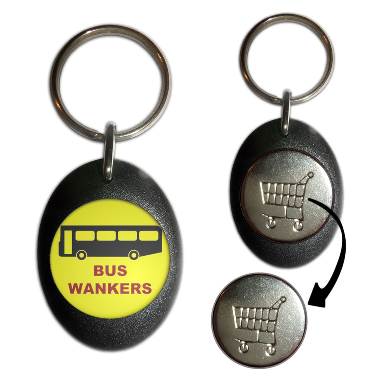 Bus Wankers - Shopping Trolley Key Ring
