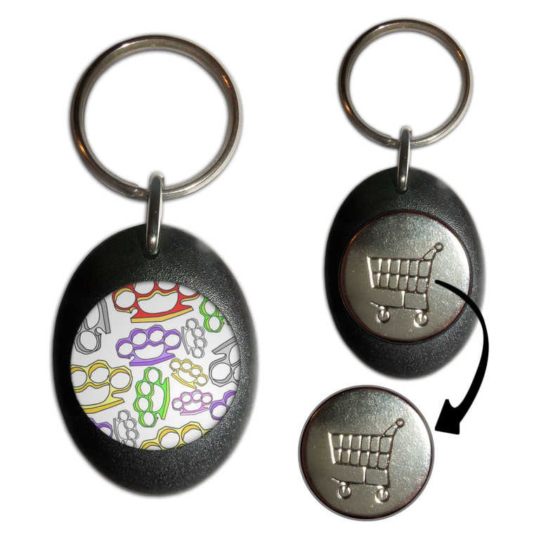 Knuckle Duster Pattern - Shopping Trolley Key Ring