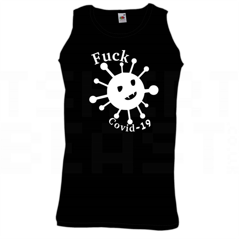 F*ck Covid 19 - Quality Printed Cotton Gym Vest