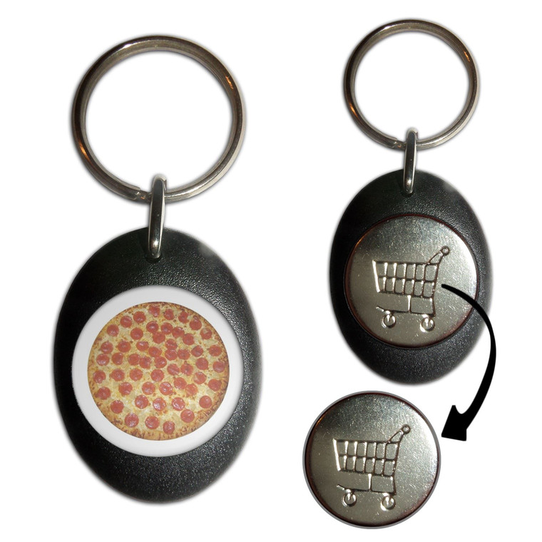 Pepperoni Pizza - Shopping Trolley Key Ring