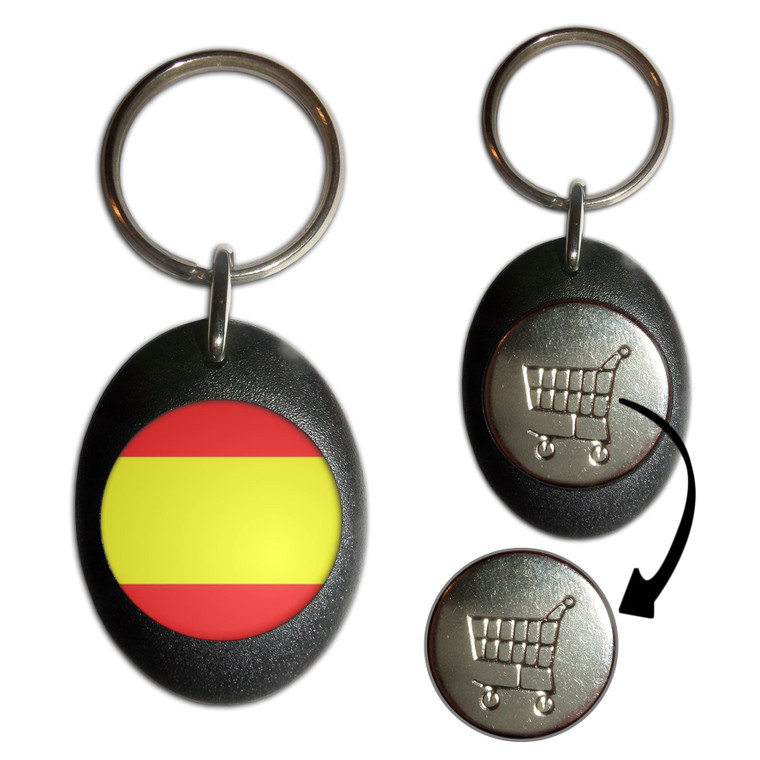 Spain Flag - Shopping Trolley Key Ring