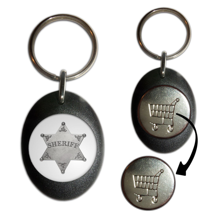 Sheriff Badge - Shopping Trolley Key Ring