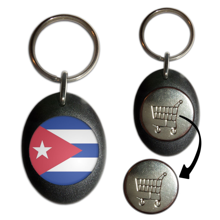 Cuba Flag - Shopping Trolley Key Ring