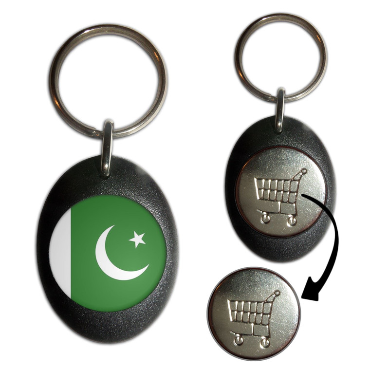 Pakistan Flag - Shopping Trolley Key Ring