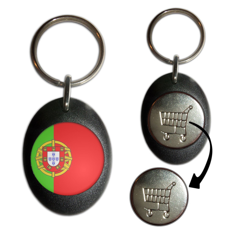 Portugal Flag - Shopping Trolley Key Ring