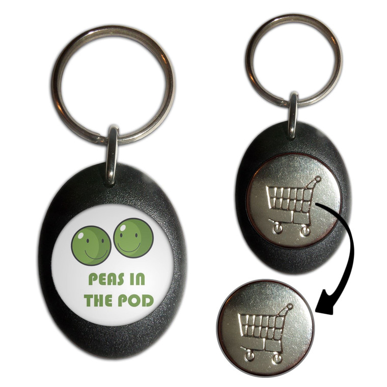 Peas in the Pod - Shopping Trolley Key Ring