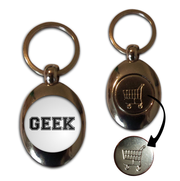 Varsity Geek - Silver £1/€1 Shopping Key Ring