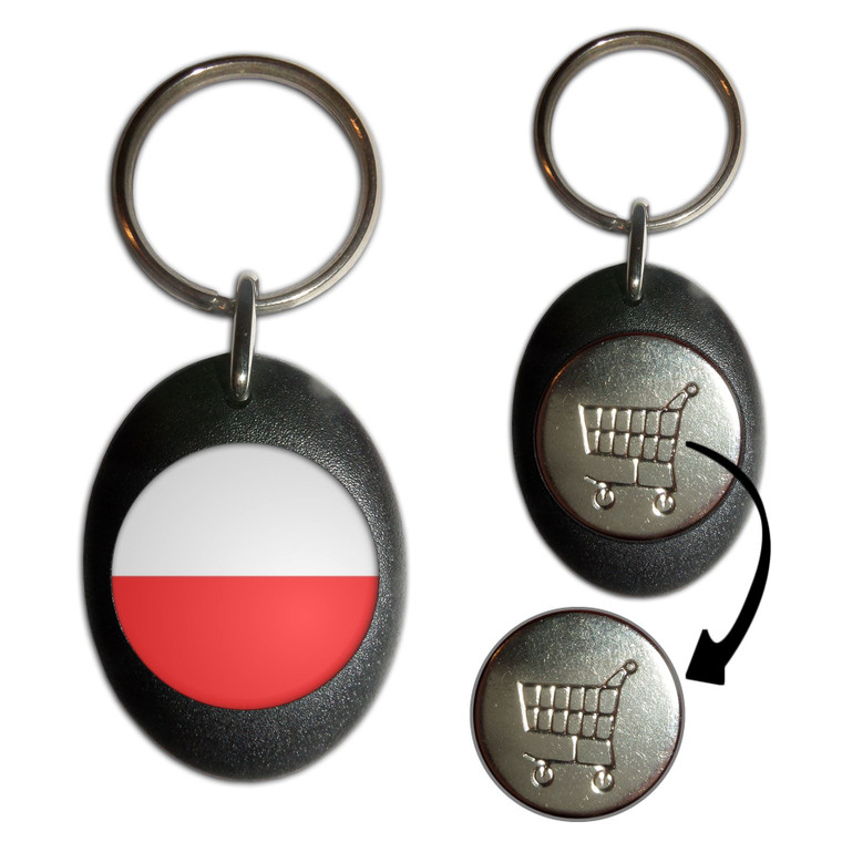 Poland Flag - Shopping Trolley Key Ring