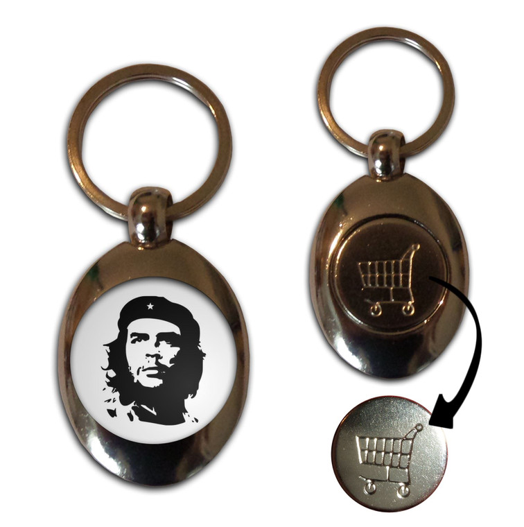Che Guevara - Silver £1/€1 Shopping Key Ring