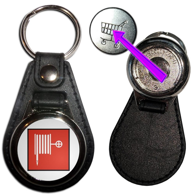 Fire Hose - Hidden £1/€1 Shopping Token Medallion Key Ring