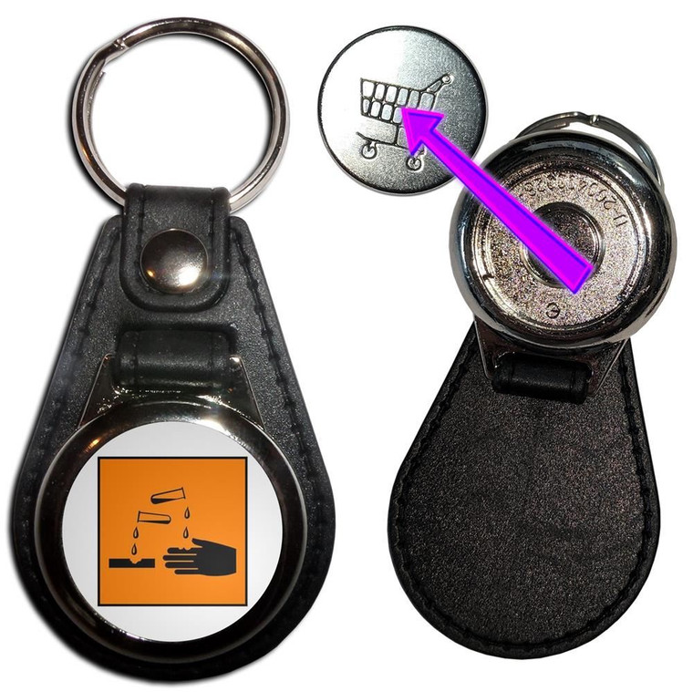 Corrosive - Hidden £1/€1 Shopping Token Medallion Key Ring